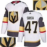 Vegas Golden Knights #47 Luca Sbisa White With Special Glittery Logo Adidas Jersey,baseball caps,new era cap wholesale,wholesale hats
